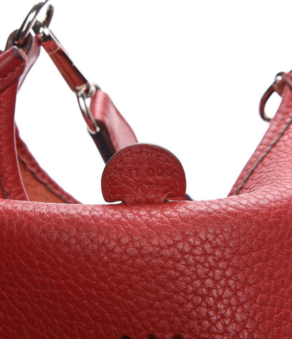 Hermes Taurillon Clemence Amazone Evelyne TPM Rouge Casaque Bleu Saphir 9 of 9