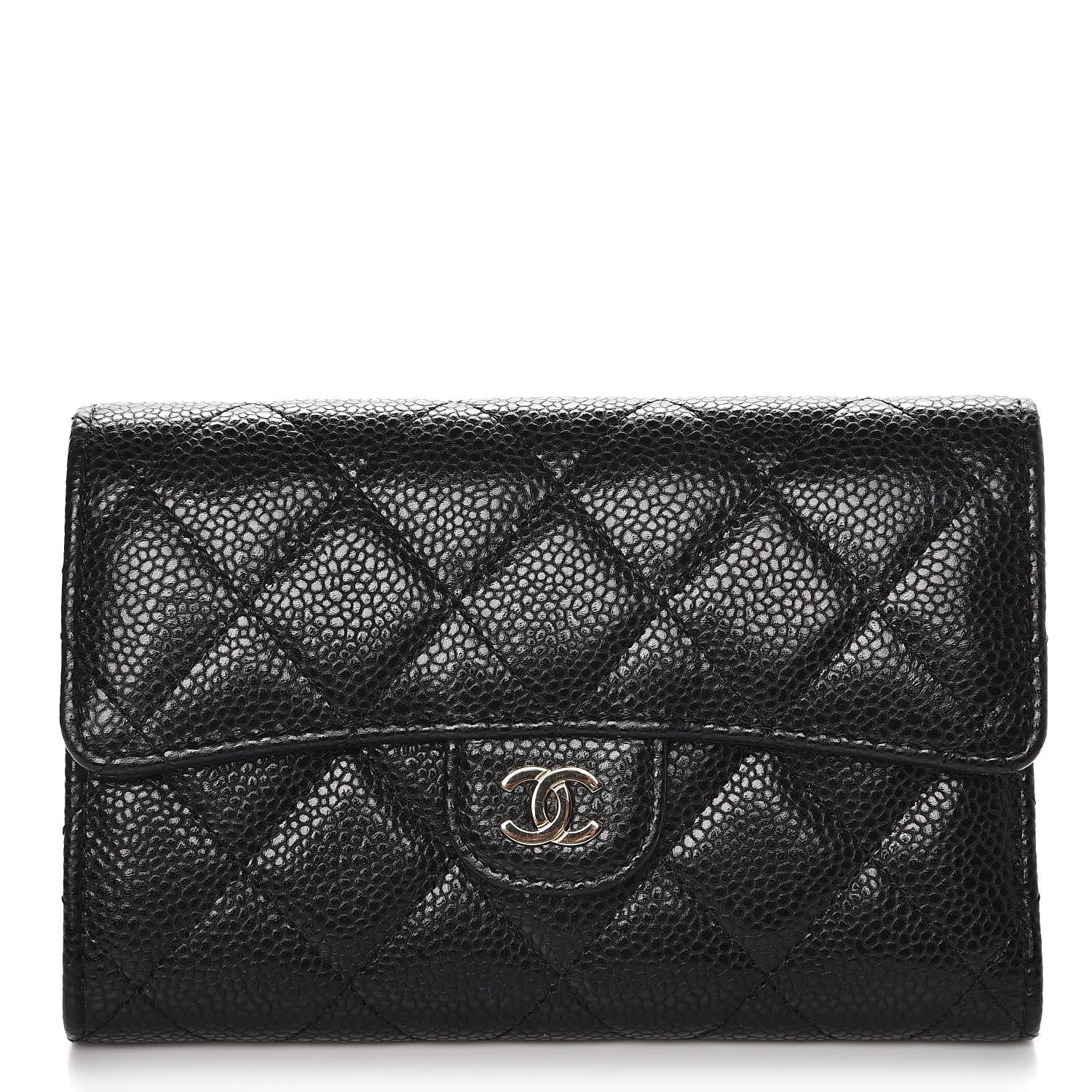 Chanel Caviar Quilted Medium Flap Wallet Black 1 of 9