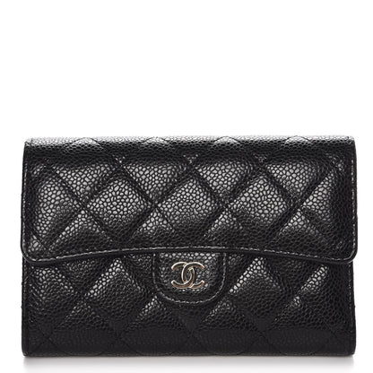 Chanel Caviar Quilted Medium Flap Wallet Black 1 of 9