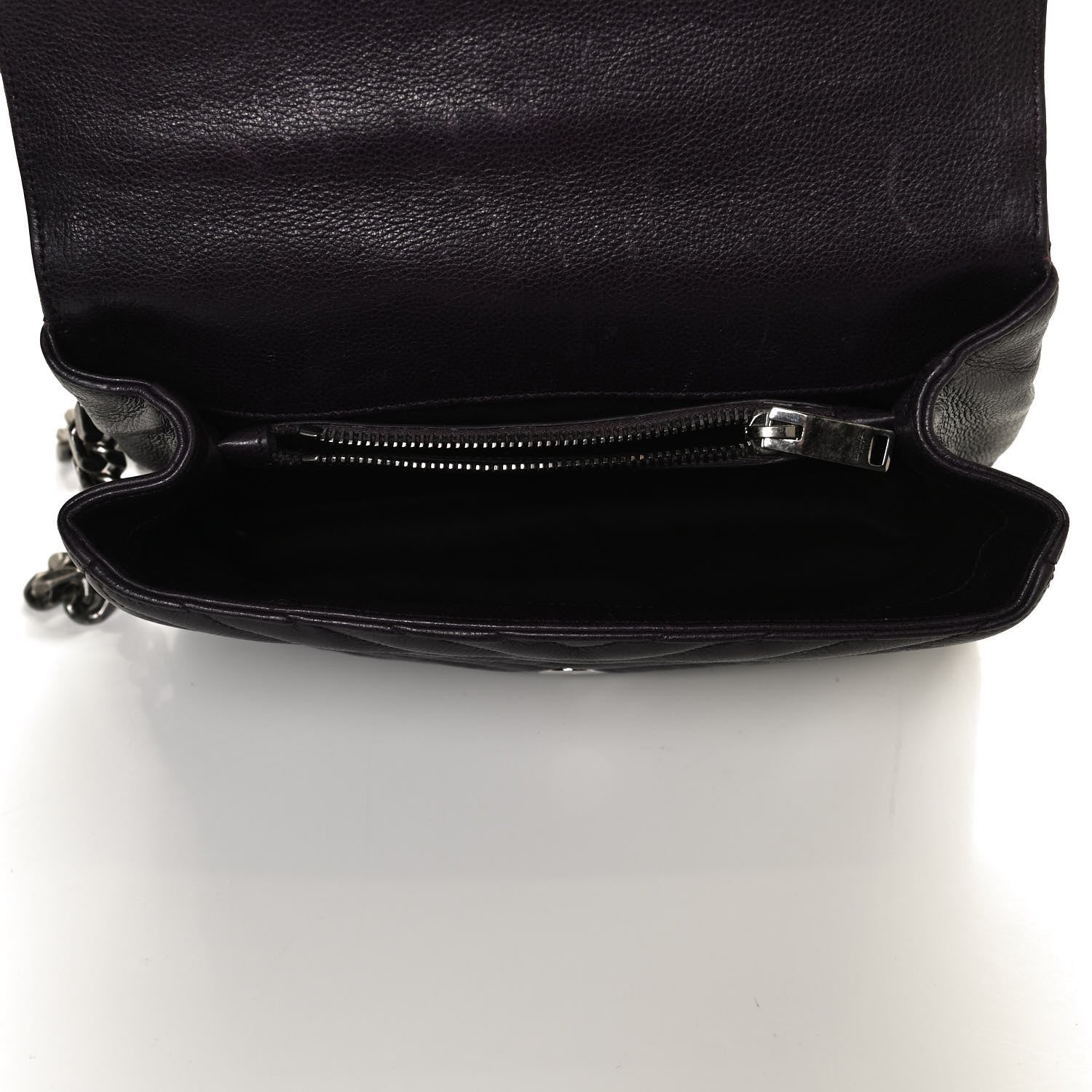 Saint Laurent Sheepskin Matelasse Chevron Monogram Medium College Bag Amaranto 5 of 11