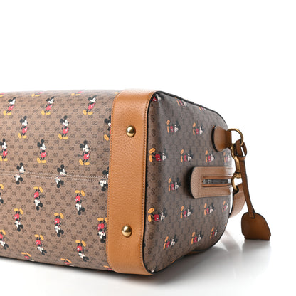 Gucci X DISNEY Mini Vintage GG Supreme Monogram Mickey Mouse Medium Carry-On Duffle Bag Beige Vintage Sun Oil 9 of 10