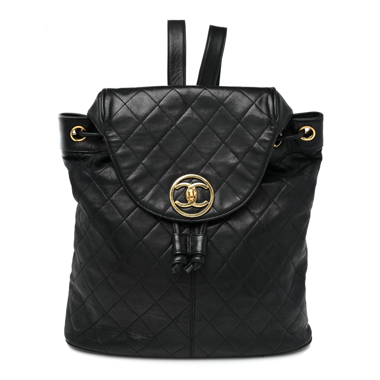 Chanel Lambskin Quilted CC Backpack Black 1 of 11