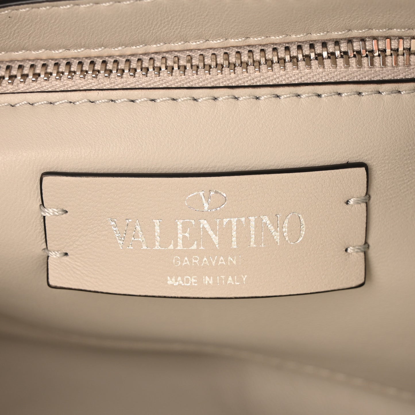 Nappa Medium Roman Stud Shoulder Bag Silver