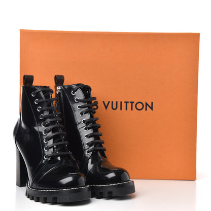 Louis Vuitton Patent Calfskin Star Trail Ankle Boots 39 Black 8 of 8