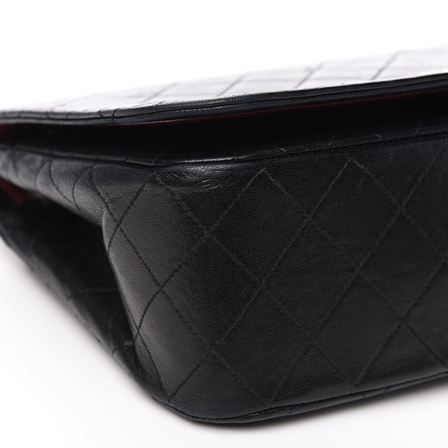 Lambskin Quilted Medium Single Flap Black