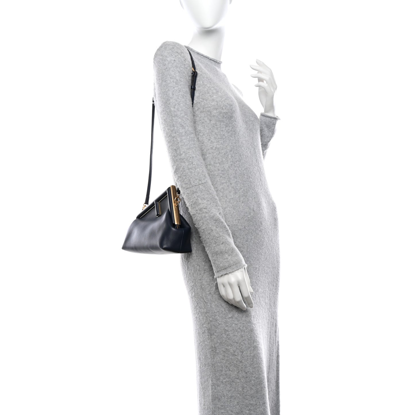 Shiny Nappa Small Fendi First Midnight Blue