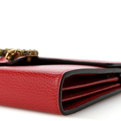 Gucci Calfskin Mini Dionysus Chain Wallet Hibiscus Red 10 of 10