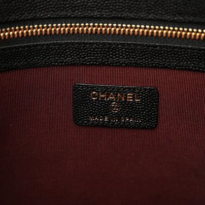 Chanel Caviar Quilted Medium Cosmetic Case Black 6 of 8