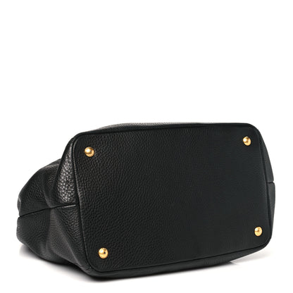 Prada Vitello Daino Tote Black 4 of 9