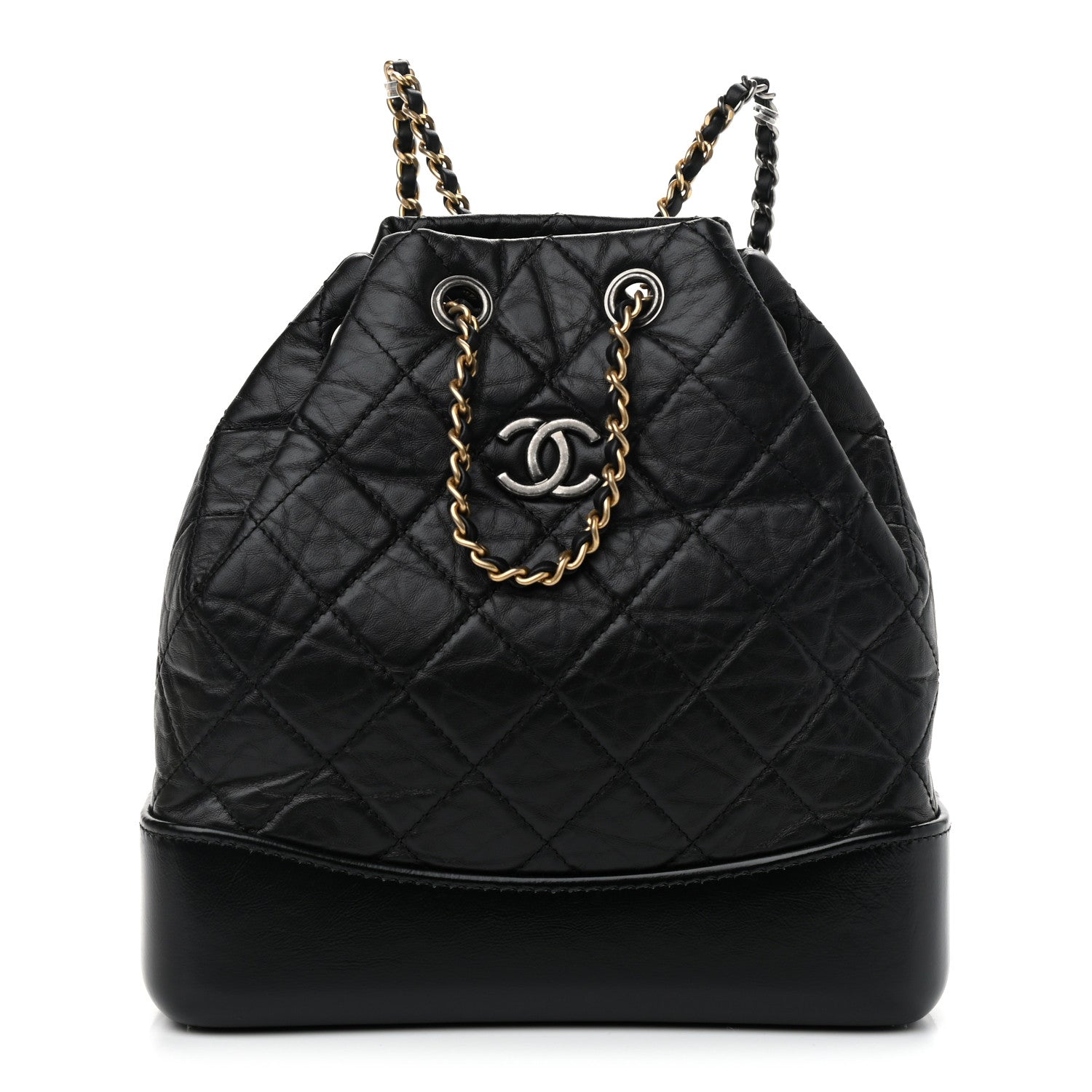 Chanel Aged Calfskin Quilted Small Gabrielle Backpack Black 1 of 10