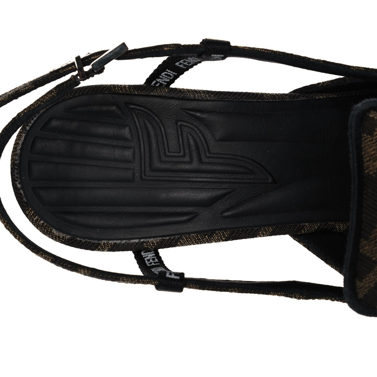 Fendi Jacquard FFreedom Decollete Slingback Square Toe Pumps 36.5 Tobacco 6 of 8