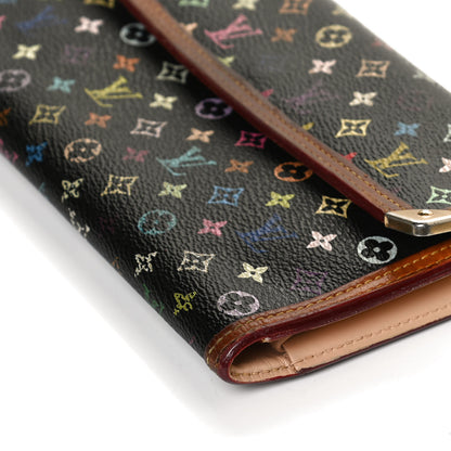 Louis Vuitton Monogram Multicolor Porte Tresor International Wallet Black 10 of 12
