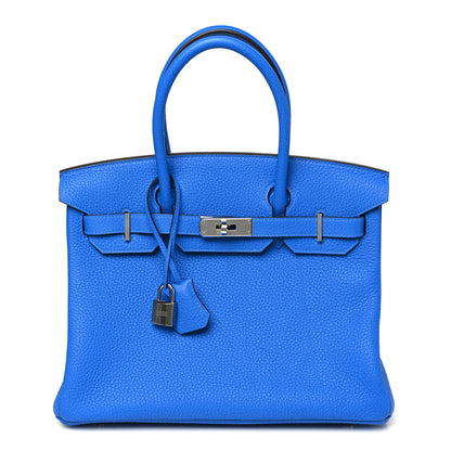 Hermes Togo Birkin 30 Bleu Hydra 1 of 11