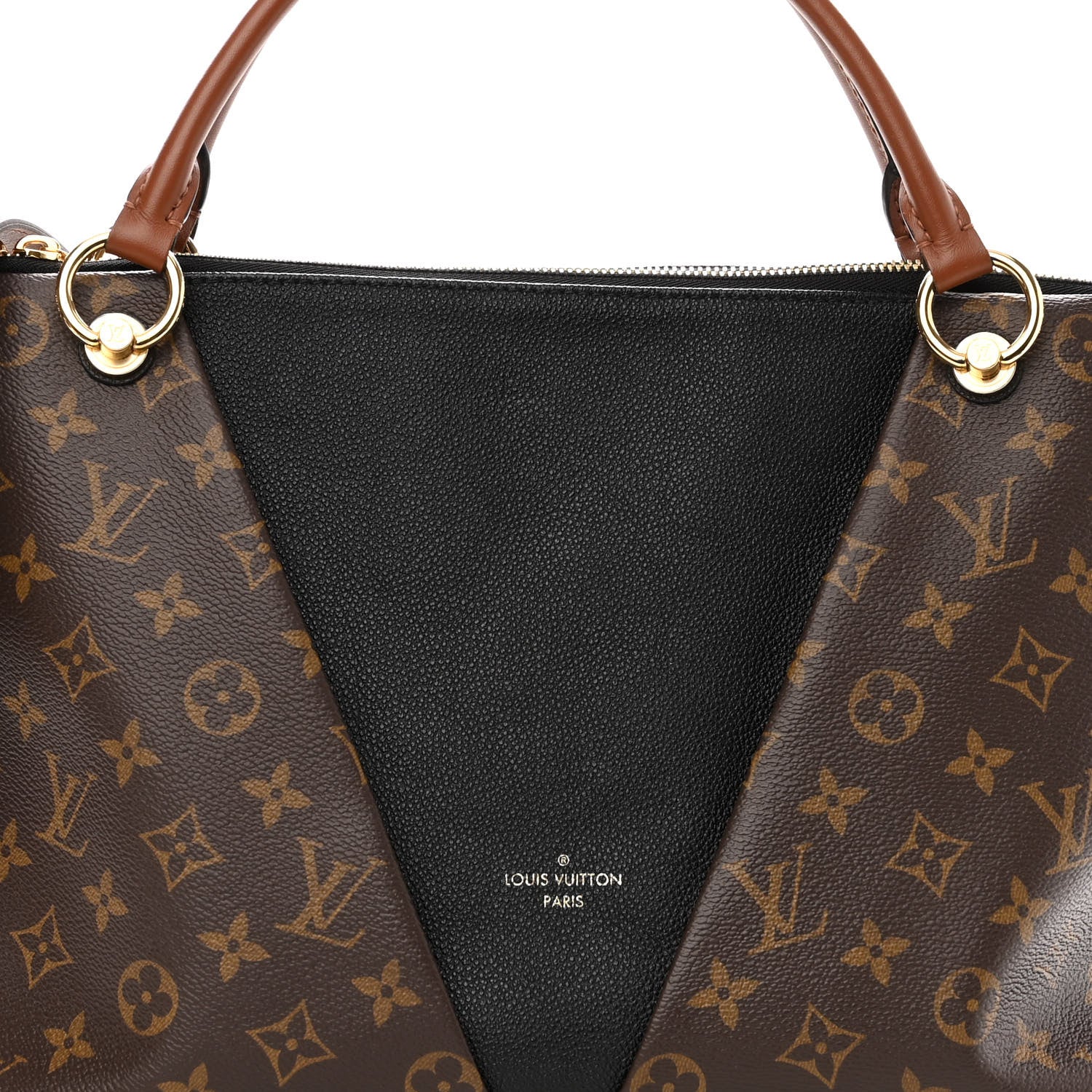 Louis Vuitton Monogram V Tote MM Black 7 of 9