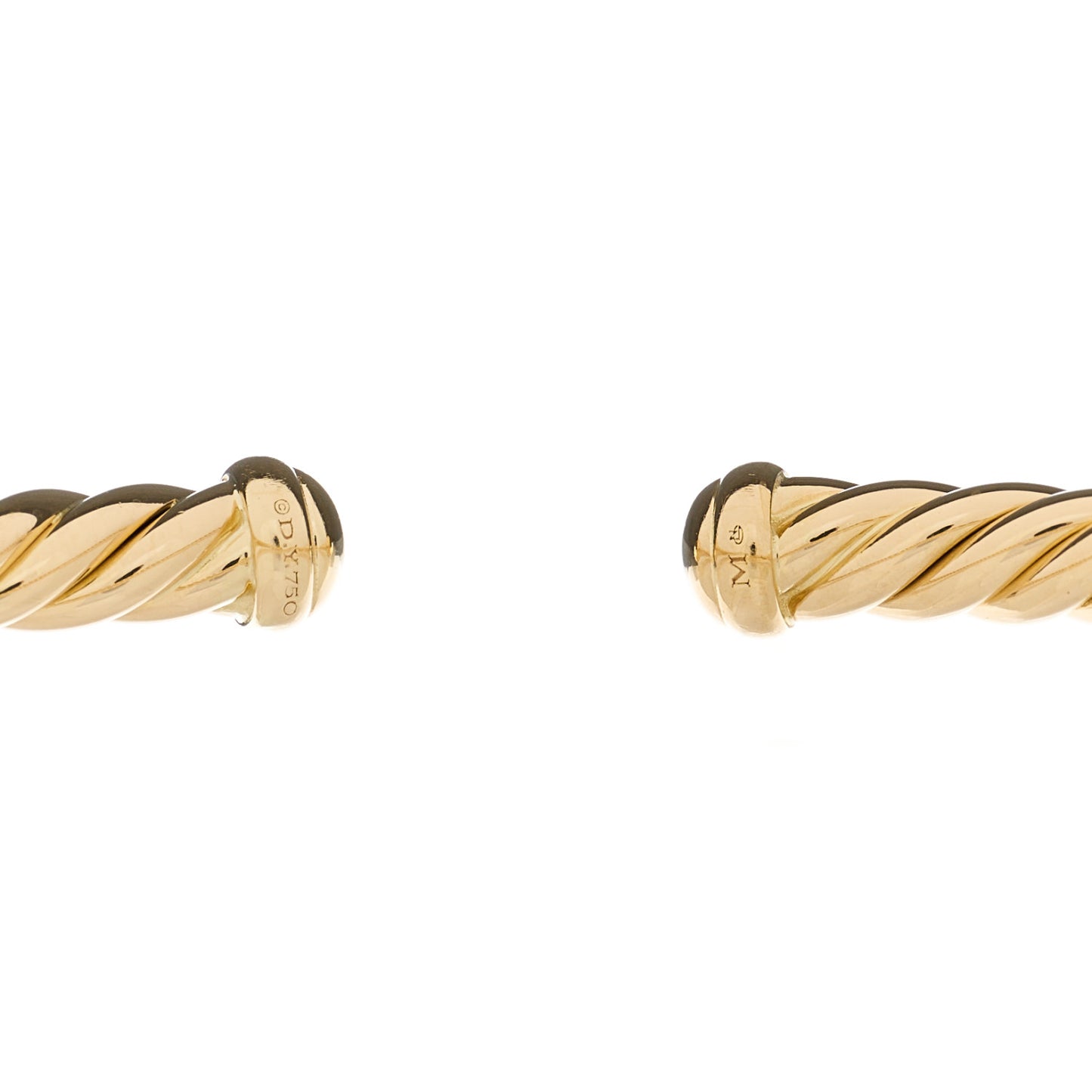 18K Yellow Gold 4mm Cablespira Bracelet