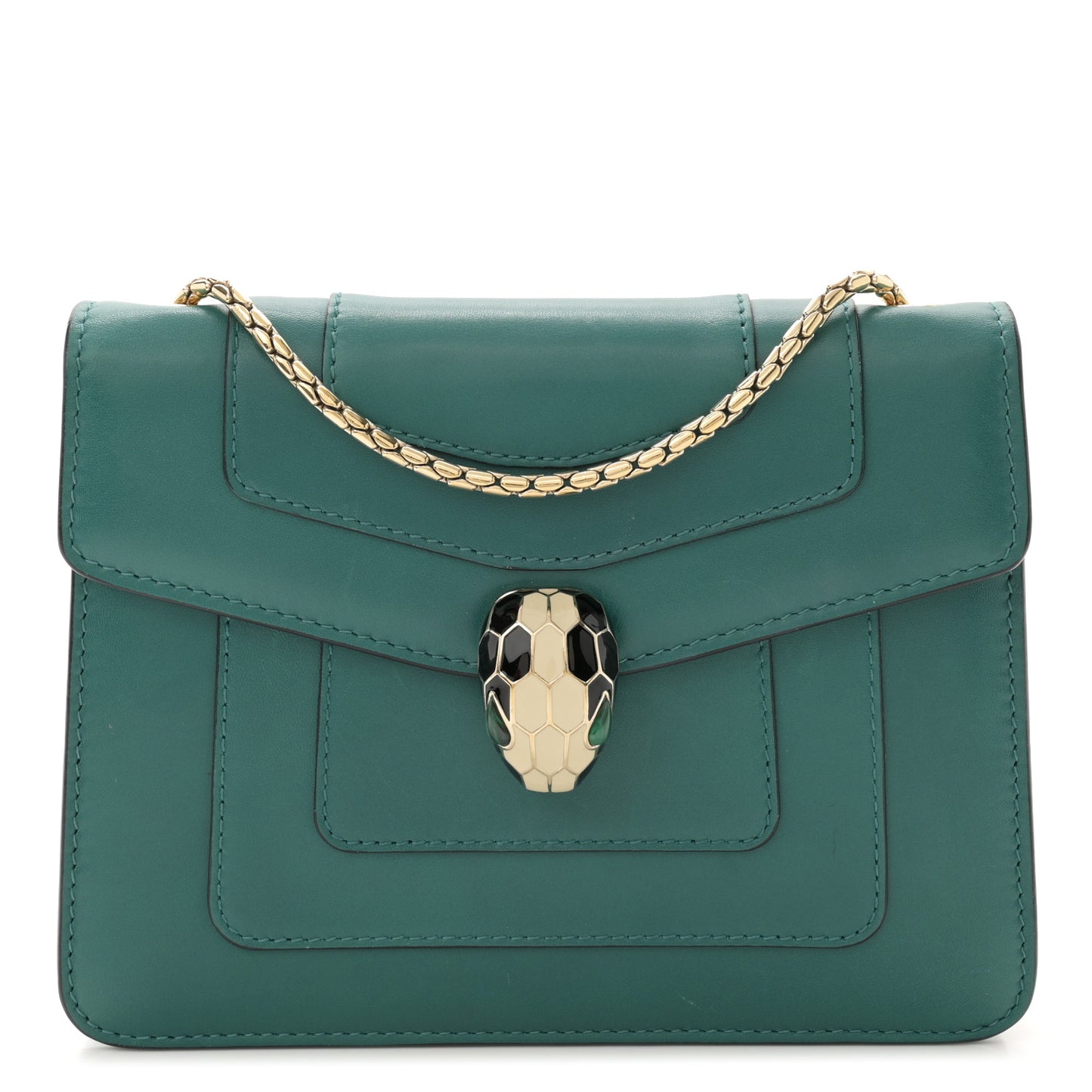 Calfskin Serpenti Forever Crossbody Bag Emerald Green