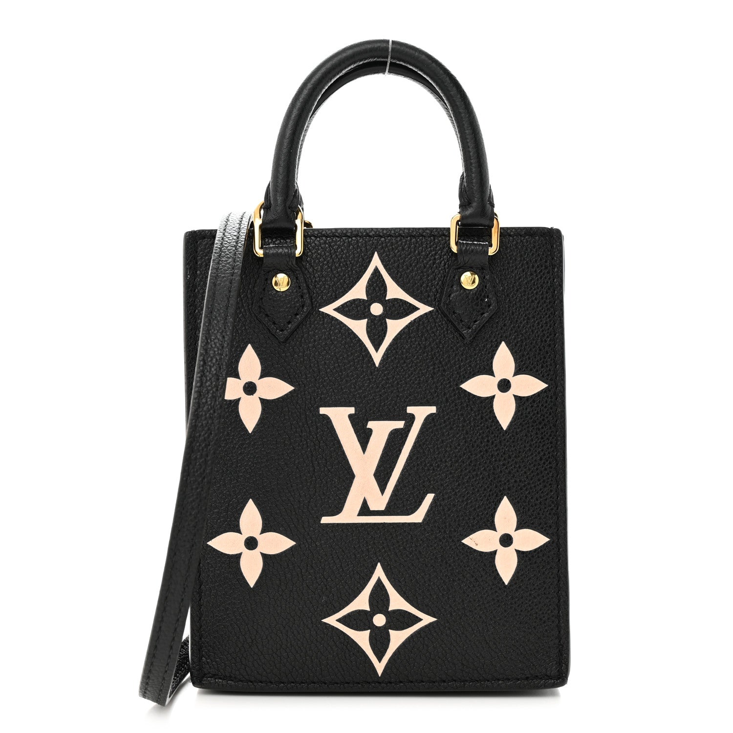Louis Vuitton Empreinte Monogram Giant Petit Sac Plat Black Beige 1 of 13