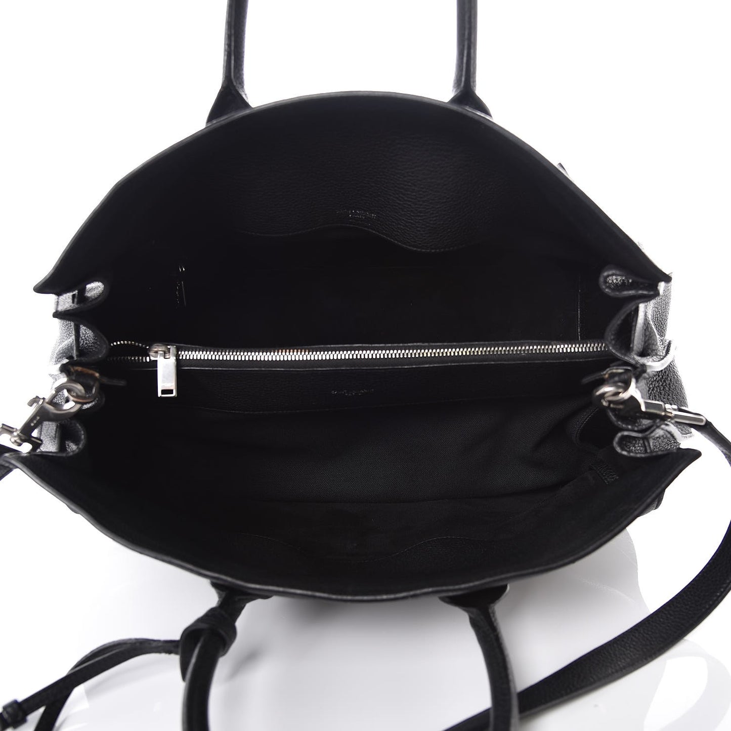 Grained Calfskin Medium Souple Sac De Jour Black