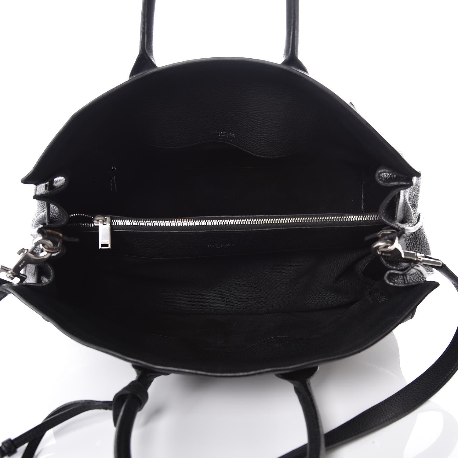 Saint Laurent Grained Calfskin Medium Souple Sac De Jour Black 6 of 19