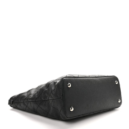 Chanel Grained Calfskin Quilted Large Daily Shopping Tote Black Black 5 of 11