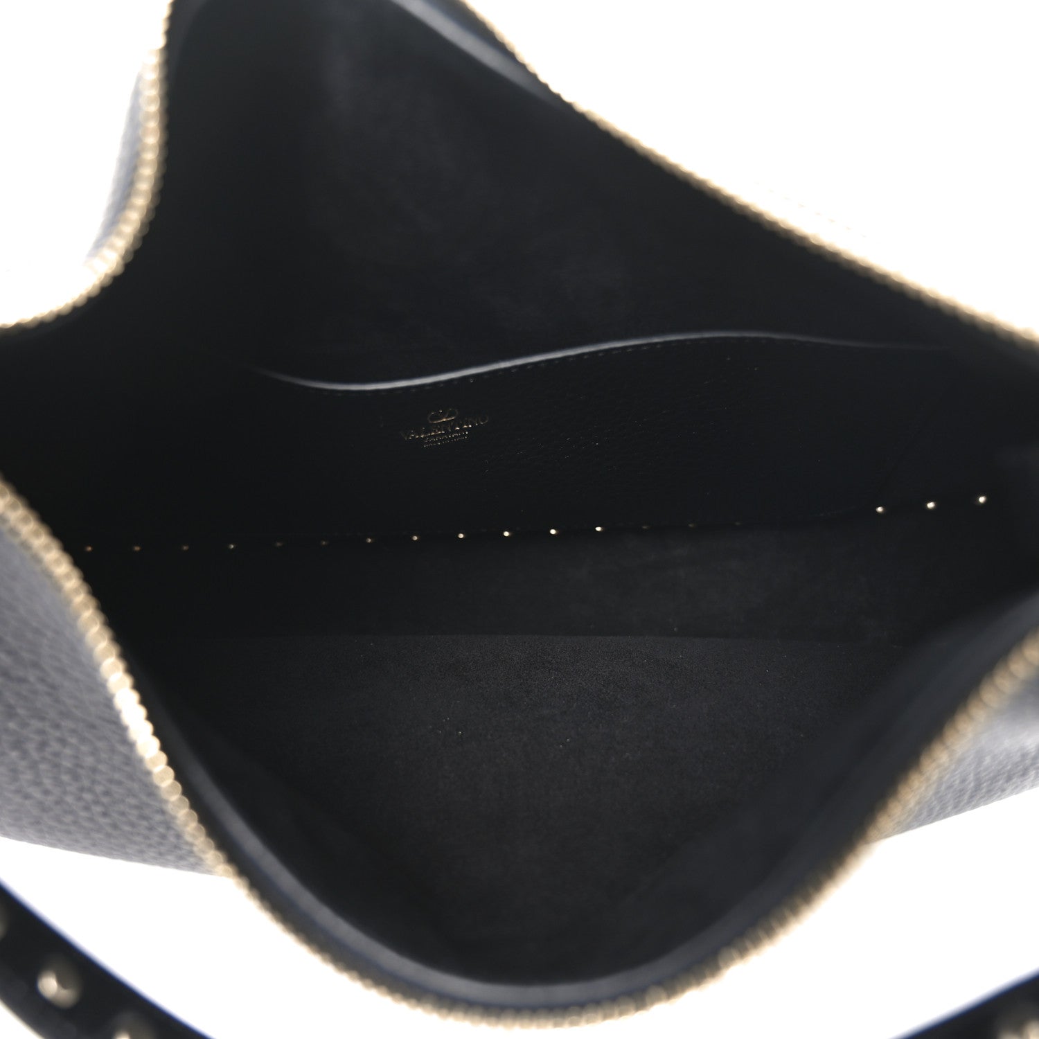 Valentino Garavani Grained Calfskin Rockstud Hobo Bag Black 5 of 9