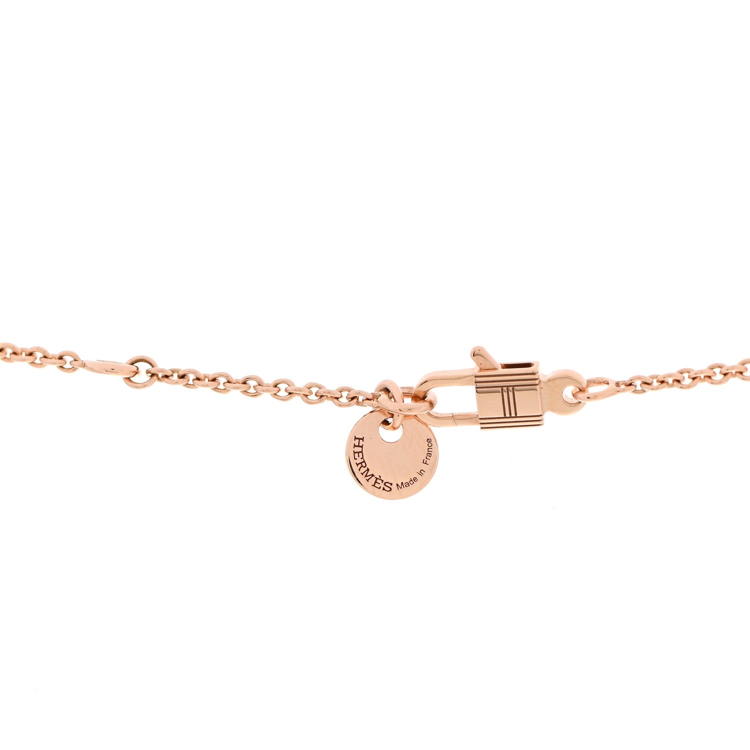 Hermes 18K Rose Gold Black Jade Constance Amulettes Pendant Necklace 4 of 6