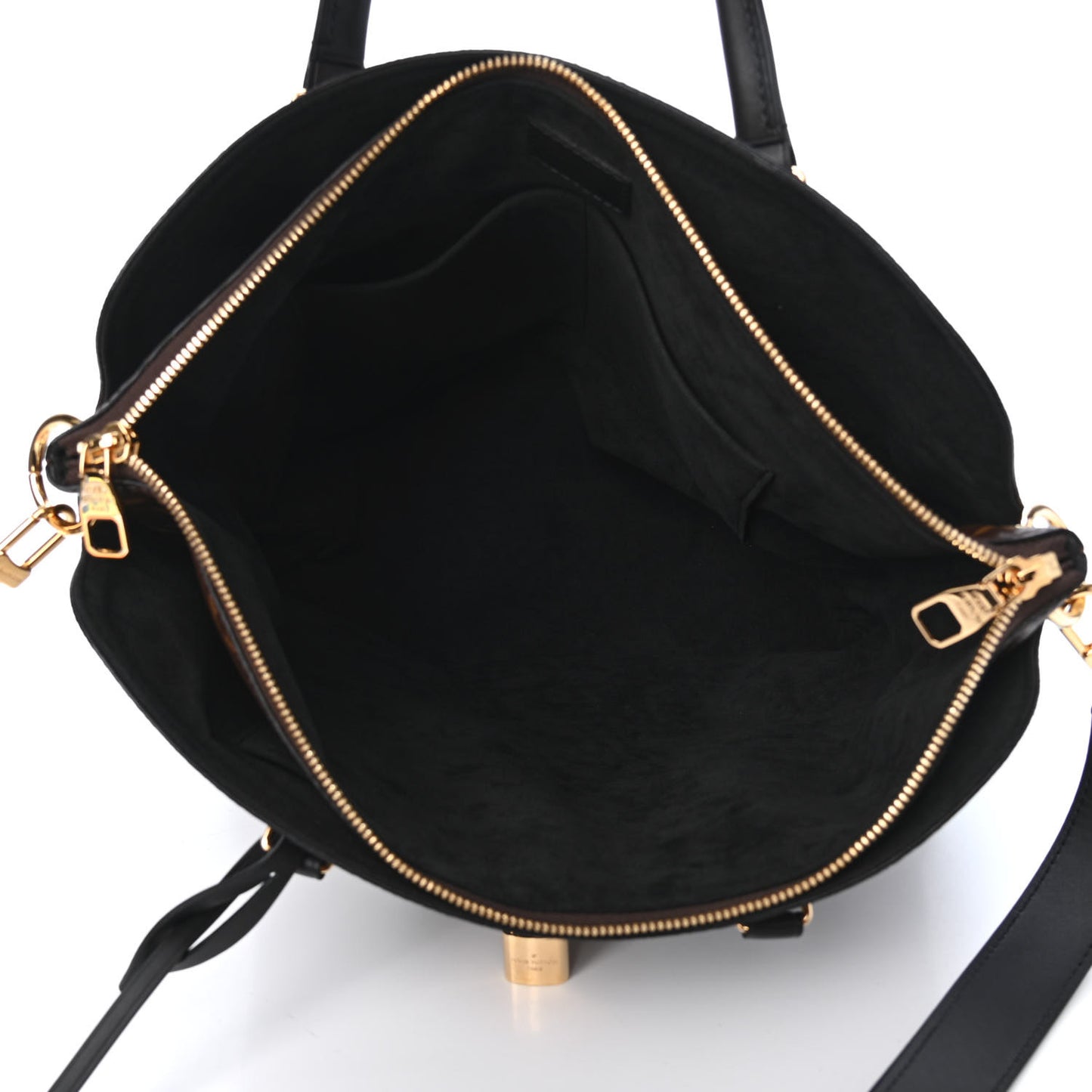 Monogram Flower Zipped Tote MM Black