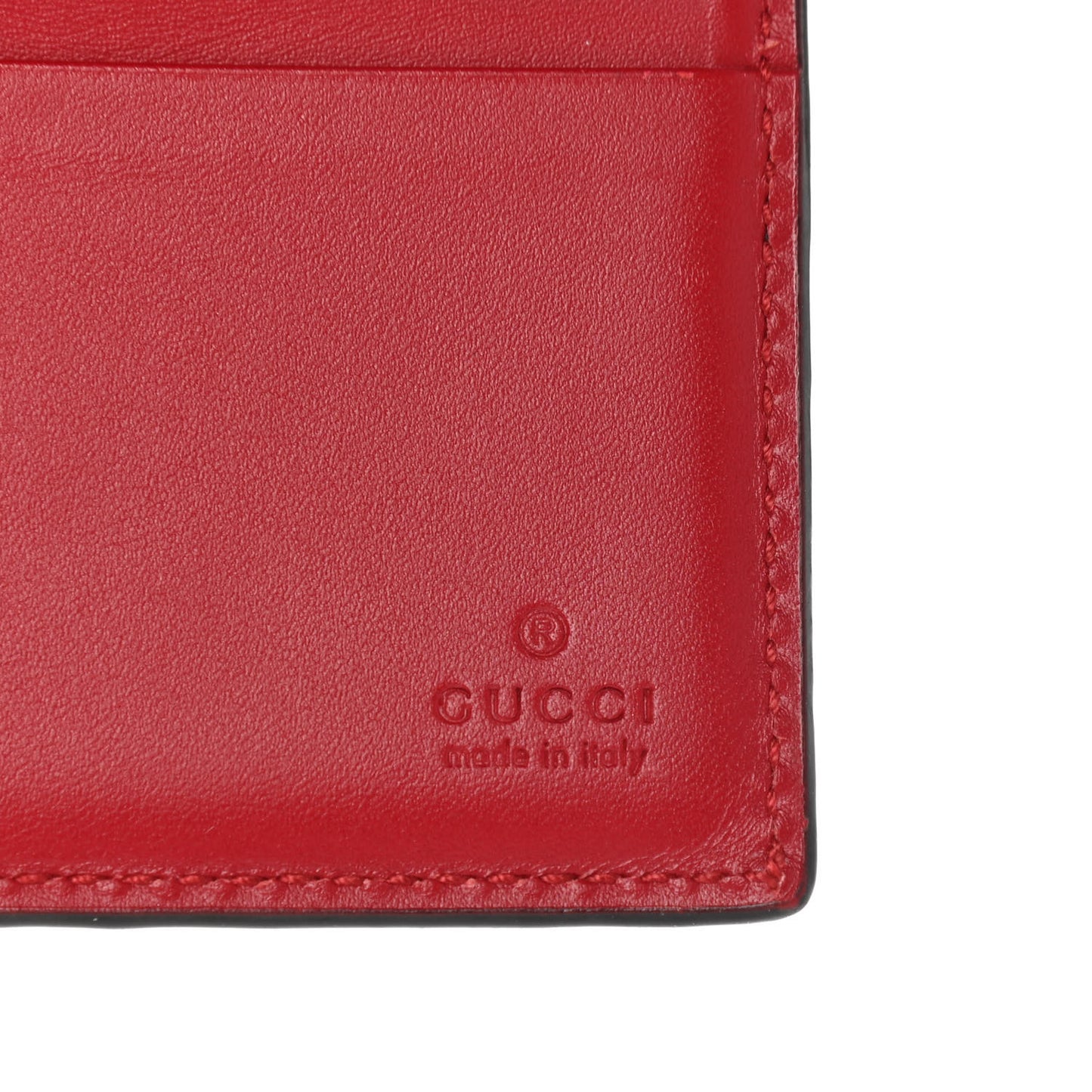 Guccissima Bi-Fold Wallet Red