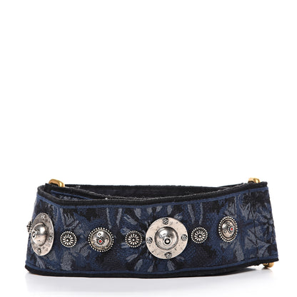 Christian Dior Canvas Embroidered Studded KaleiDiorscopic Adjustable Shoulder Strap Blue 2 of 7