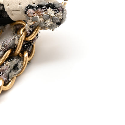 Chanel Lambskin Tweed Quilted Flap White 11 of 16