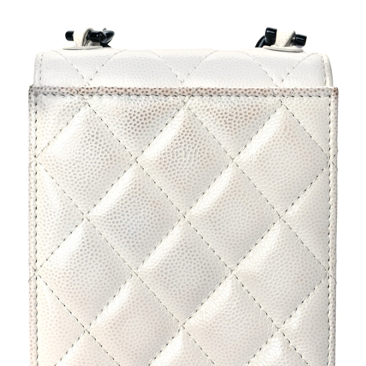 Chanel Caviar Quilted My Everything Clutch With Chain White Black 11 of 11