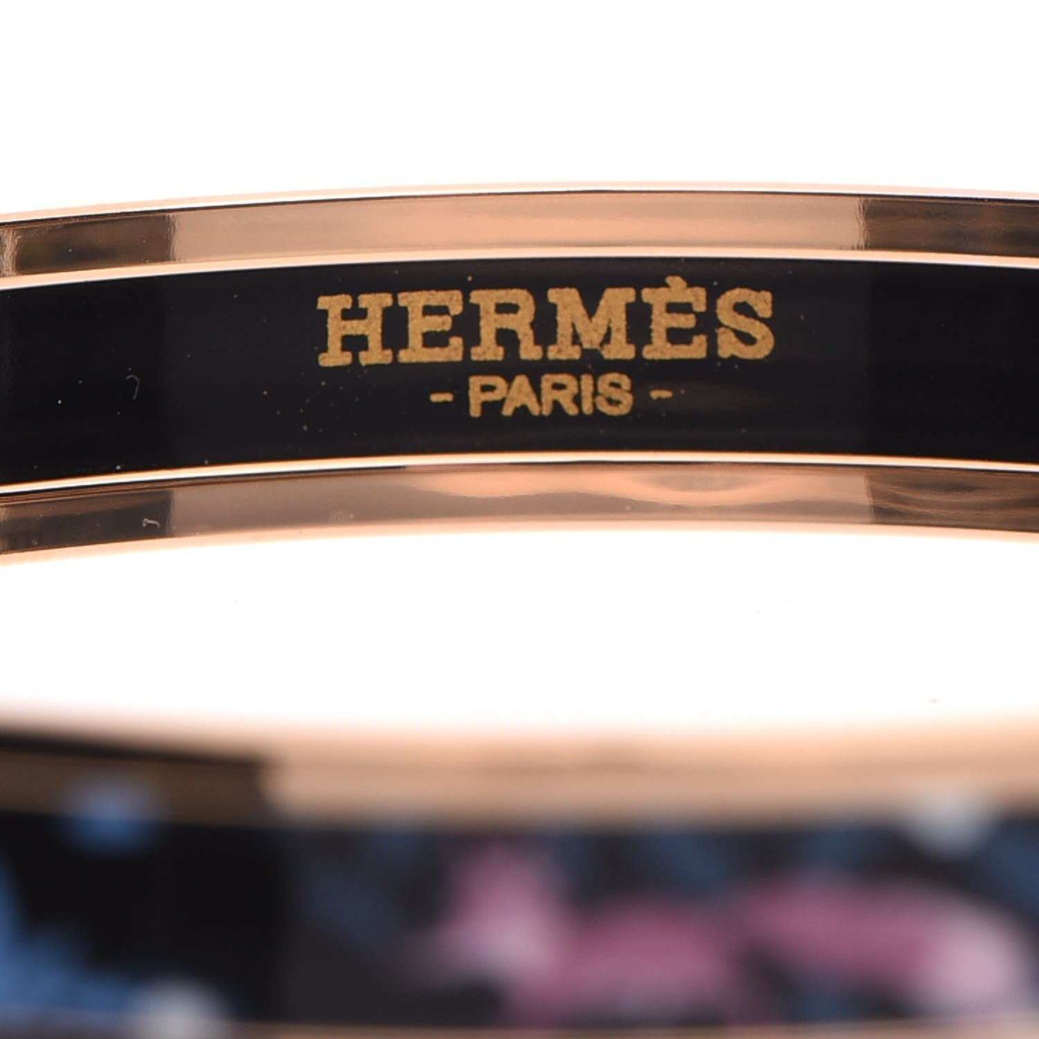 Hermes Enamel Printed Narrow Dans un Jardin Anglais Bracelet 65 Arts And Crafts 4 of 6