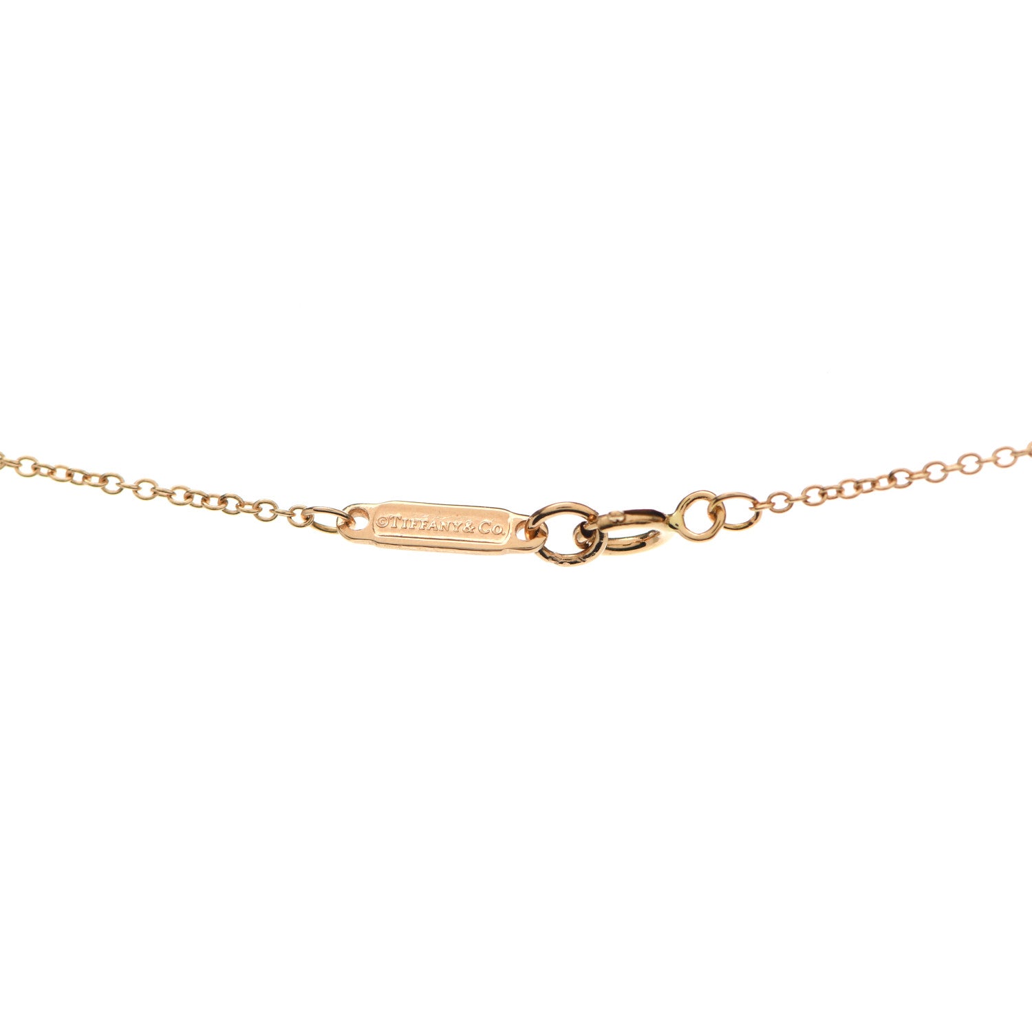Tiffany 18K Rose Gold Diamond Small Atlas Open Pendant Necklace 5 of 6