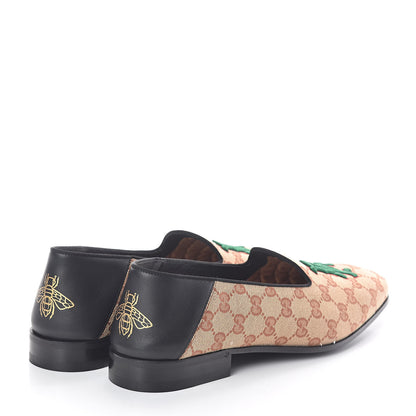 Gucci X MLB GG Monogram LA Dodgers Embroidered Mens Loafers 9 Beige Ruggine Black 4 of 8