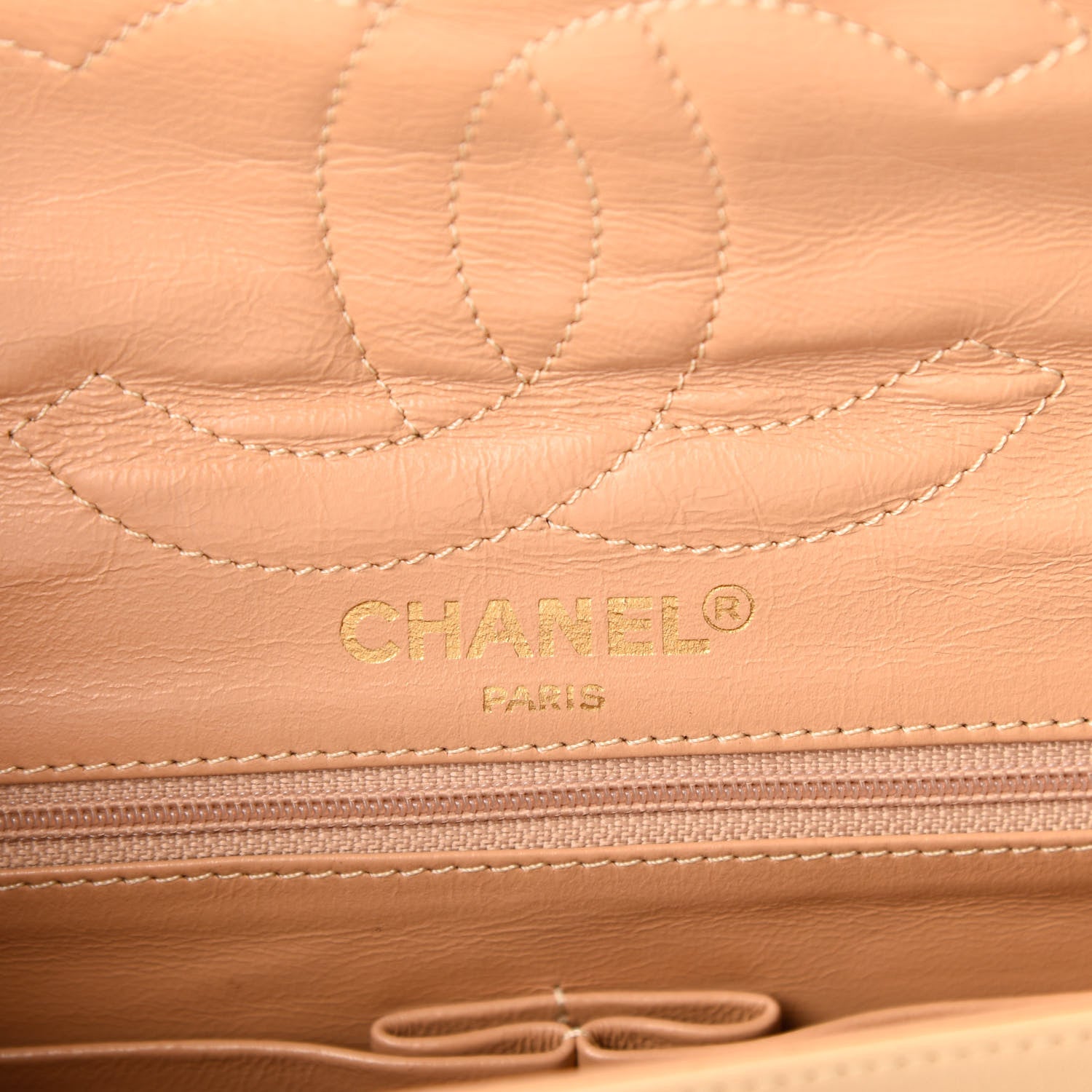 Chanel Lambskin Quilted Medium Double Flap Beige 6 of 11