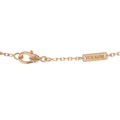 Van Cleef & Arpels 18K Rose Gold Diamond Pink Sapphire Small Frivole Pendant Necklace 4 of 5
