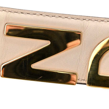Fendi Vitello Century Metal Logo Bi-Color Strap You Beige Black 6 of 7