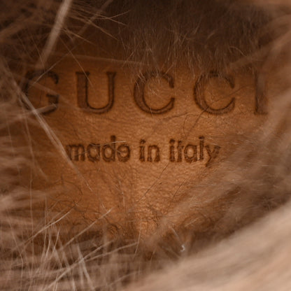 Gucci Calfskin Wool Web Bee Embroidered Womens Ace Sneakers 36 White 7 of 8