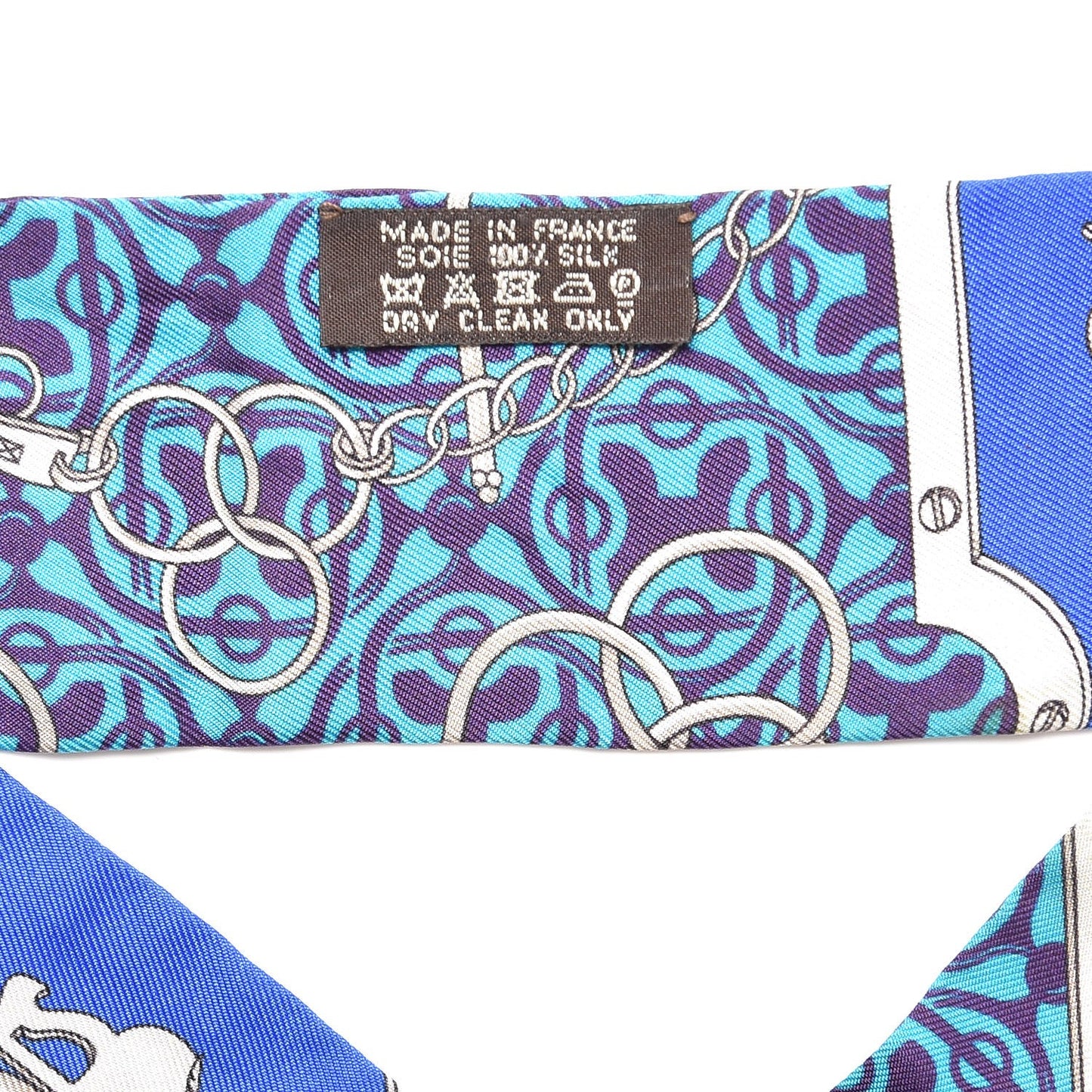 Silk Mors Et Gourmettes Remix Twilly Bleu Roy Turquoise Prune