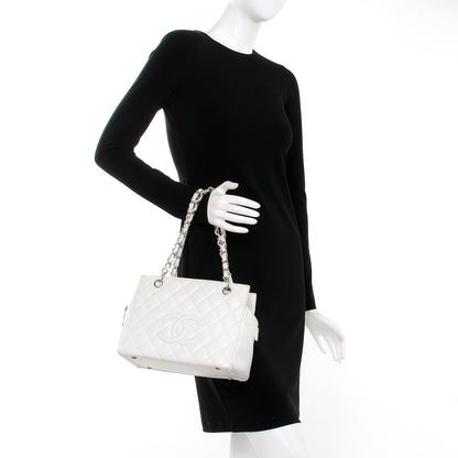 Chanel Caviar Quilted Petit Timeless Tote PTT White 2 of 15