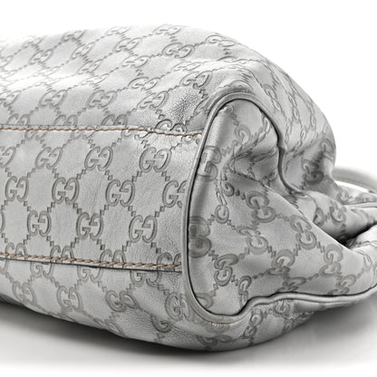 Gucci Metallic Guccissima Medium Sukey Tote Silver 9 of 18