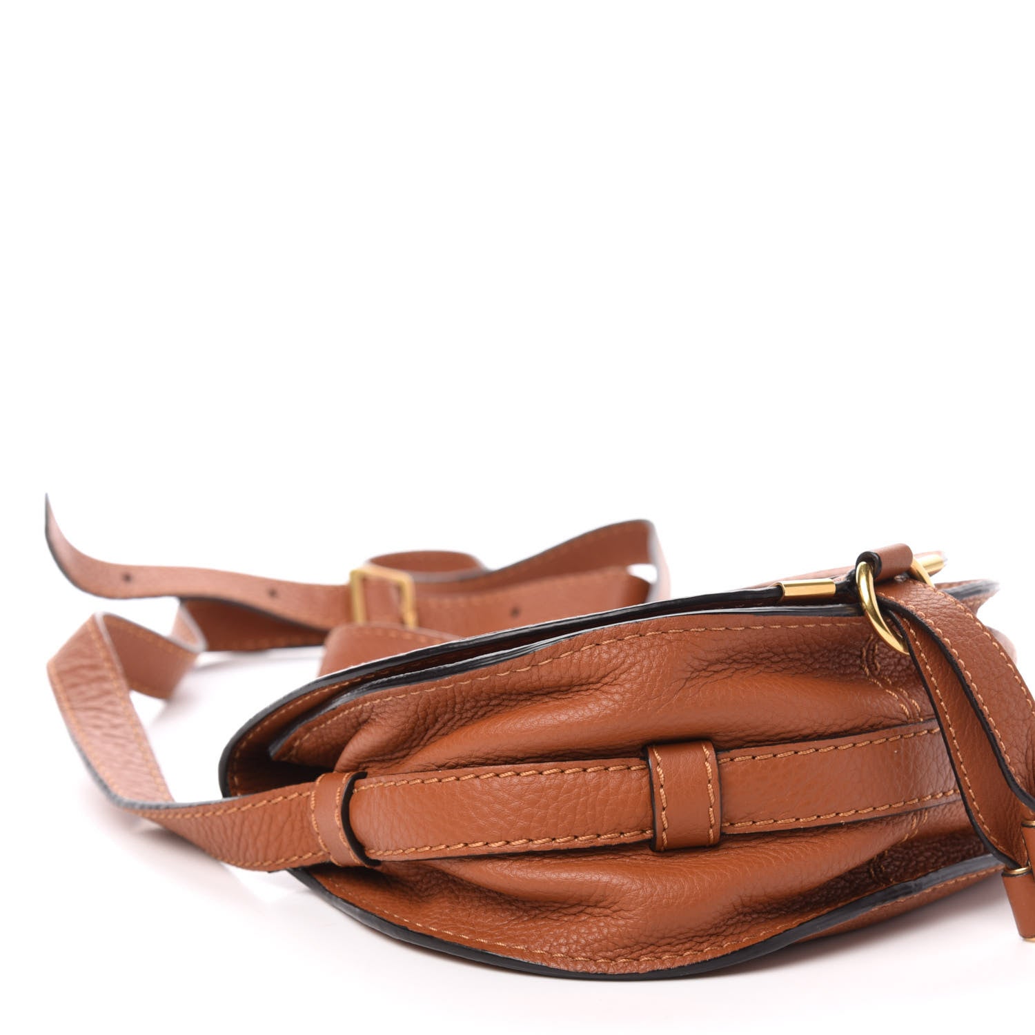 Chloe Calfskin Mini Marcie Round Crossbody Bag Tan 8 of 11