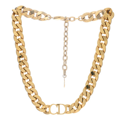 Christian Dior Metal Danseuse Etoile Chain Choker Necklace Gold 2 of 4
