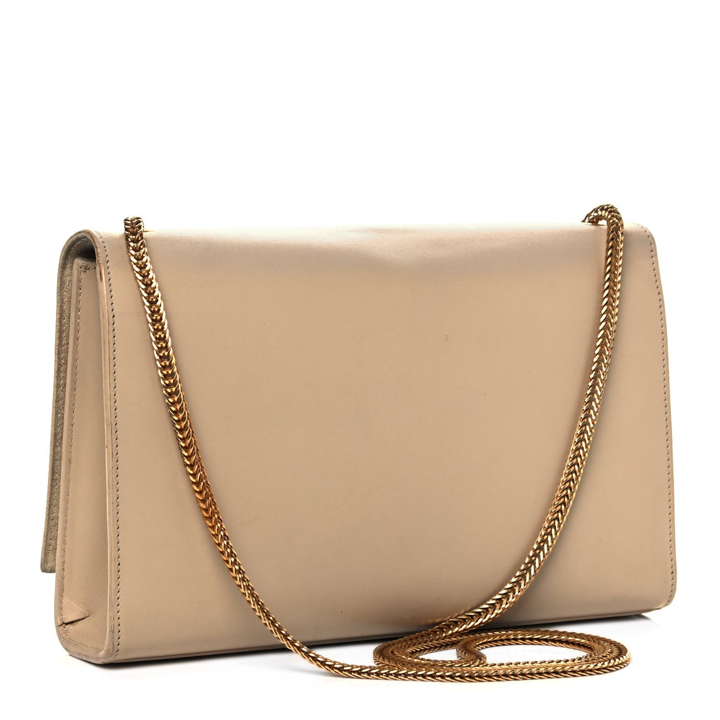 Smooth Calfskin Medium Classic Monogram Kate Tassel Satchel Dark Beige