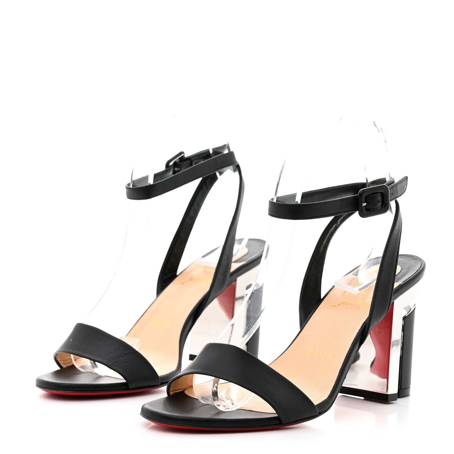 Christian Louboutin Nappa Tournikouna 85 Sandals 38.5 Black 3 of 8