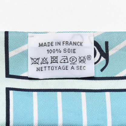 Hermes Silk Quadrige Twilly Aqua Vieux Rose Blue Jean 4 of 5
