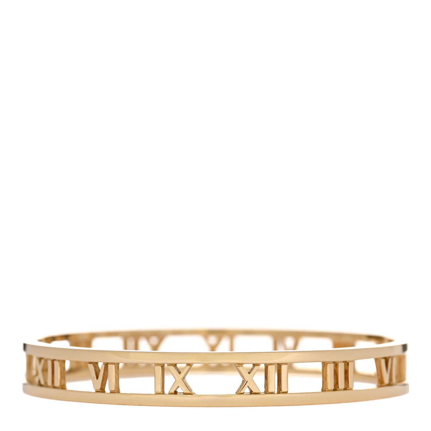 Tiffany 18K Yellow Gold Atlas Open Bangle Bracelet 2 of 4