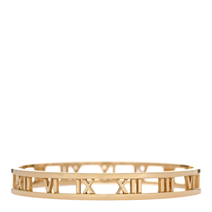 Tiffany 18K Yellow Gold Atlas Open Bangle Bracelet 2 of 4