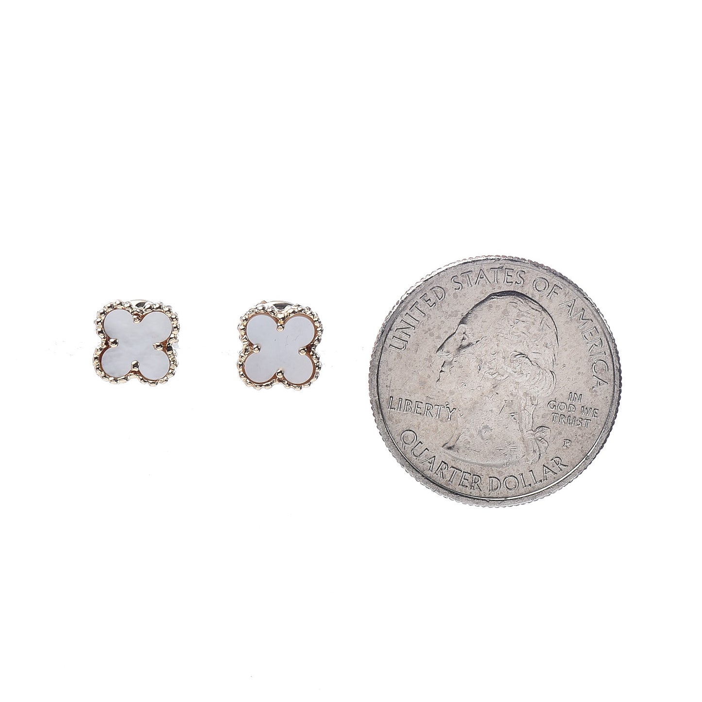 18K Yellow Gold Mother of Pearl Sweet Alhambra Earrings