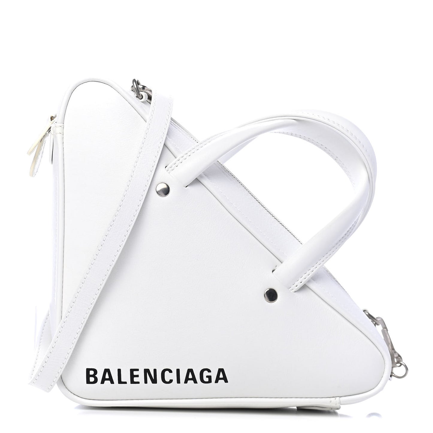 Calfskin XS Triangle Duffle White